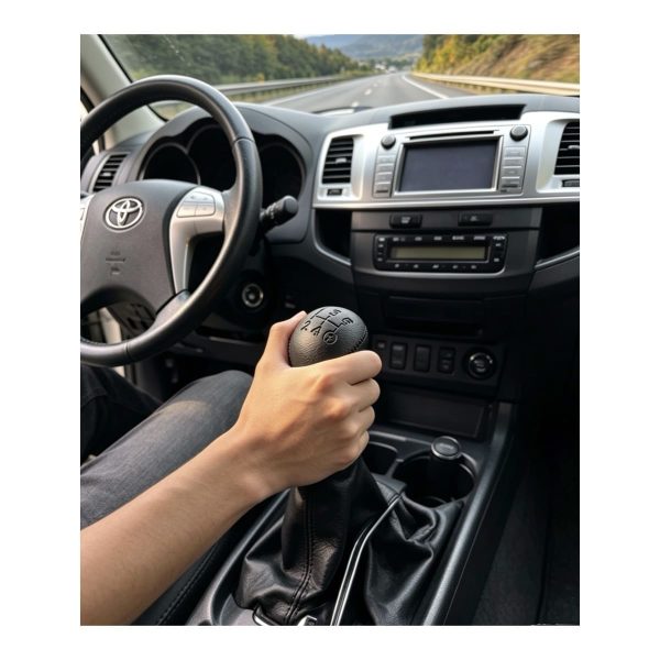 BOCHA PALANCA CAMBIOS HILUX 2005-2015 5TA MANUAL **DE CUERO COSIDO** VIGO SPT - Imagen 6