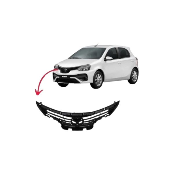 PARRILLA FRENTE ETIOS 2017-2024  NEGRA SIN MOLDURA RETOV - Imagen 1