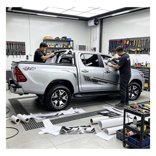CALCO JUEGO DE FRANJAS TOYOTA HILUX 2016-2020 CABINA DOBLE - Imagen 2