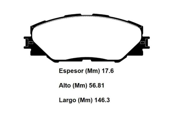 JGO. PASTILLAS DE FRENO DELANTERAS RAV4 2010-2018 HI-Q (VER CON CHASIS) - Imagen 2
