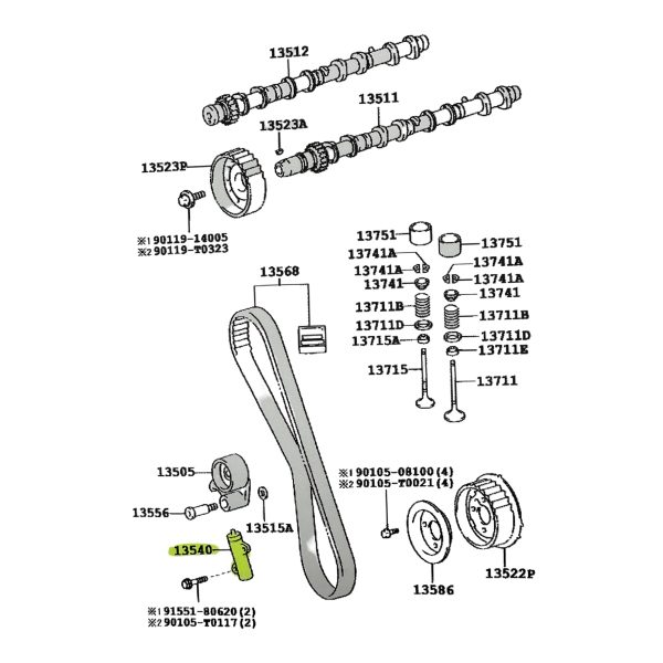 TENSOR HIDRAULICO HILUX-SW4 2005-2015 2.5-3.0 1KD-2KD-1KZ ORIGINAL - Imagen 3