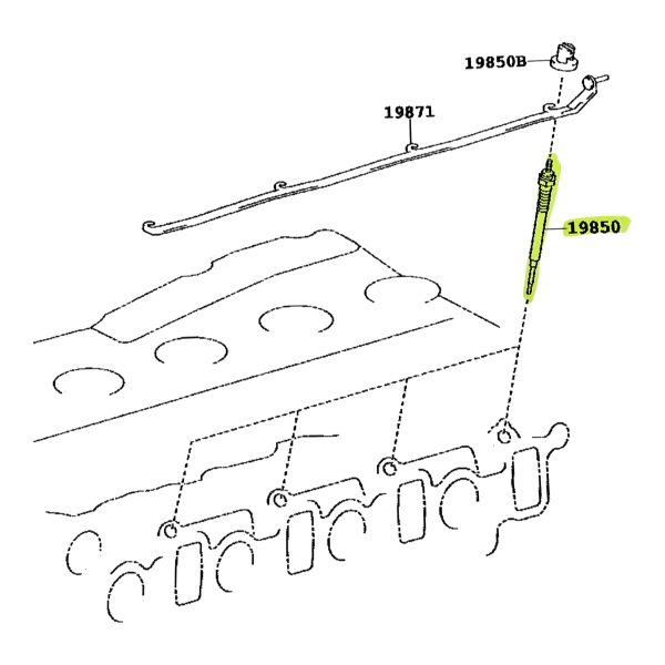 JUEGO X 4 BUJIA PRECALENTAMIENTO HILUX-SW4 2005-2015 1KD-2KD COROLLA-RAV4 1CD ORIGINAL - Imagen 4