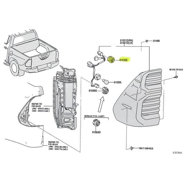 LAMPARA DE LED DE *POSICION Y STOP* HILUX 2021-2026 ORIGINAL - Imagen 5