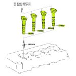 JUEGO X 4 BOBINAS  ENCENDIDO HILUX 2012- 2TRFE // HILUX 2022-2024 V6 1GRFE  DENSO - Imagen 5