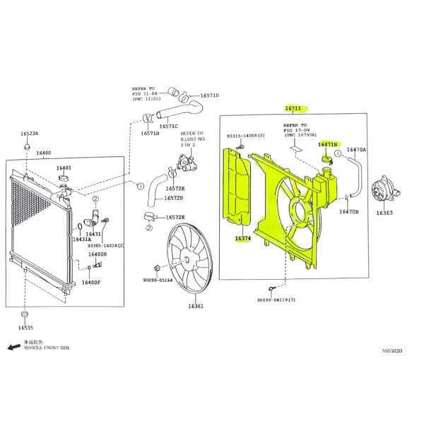 DEFLECTOR RADIADOR  ETIOS 2016-2024 VVTI ORIGINAL - Imagen 3