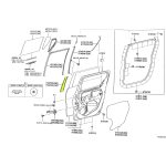 CALCO PARANTE PUERTA TRASERA  HILUX 2016-2026 IZQUIERDA REVO - Imagen 3