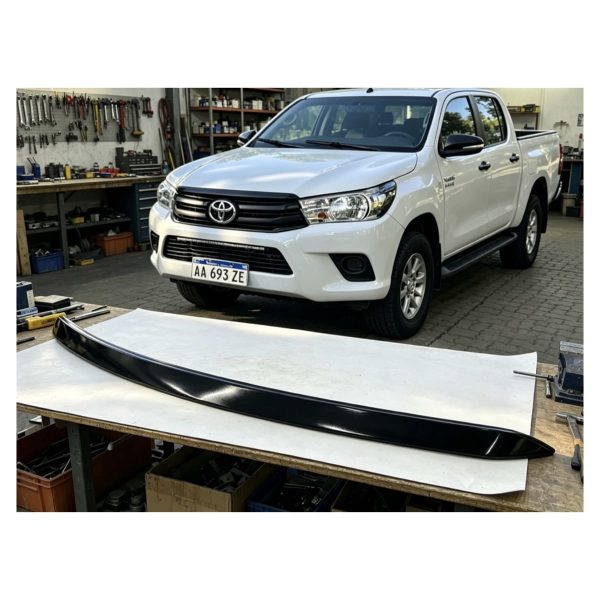 MOLDURA DE CAPOT HILUX 2016-2026 DX *NEGRO BRILLOSA* REVO FPI TAILANDIA - Imagen 5