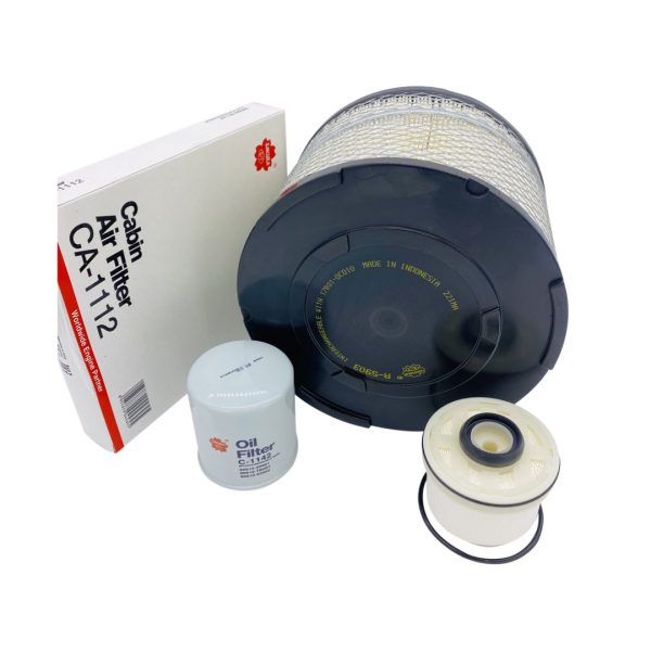 KIT FILTROS HILUX-SW4 2005-2015 AIRE ACEITE COMB. ANTIPOLEN CARBON ACTIVADO Sakura - Imagen 2
