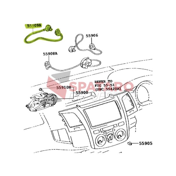 CABLE DE CONTROL DE AIRE-CALEFACCION HILUX 2005-2015 LADO DERECHO Taiwan - Imagen 3