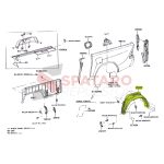GUARDAPLAST TRASERO HILUX 2016-2026 *DX* IZQUIERDO Original - Imagen 3