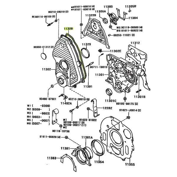 JUNTA DISTRIBUCION TAPA PLASTICA HILUX 1992-2004 3L-5L ORIGINAL - Imagen 3