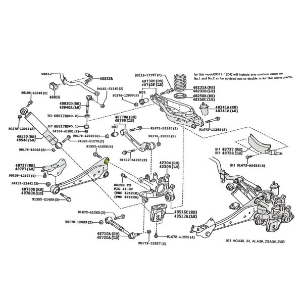 BUJE DE PARRILLA SUSPENCION TRASERA RAV4 2006-2019 *CHICO* MASUMA - Imagen 5