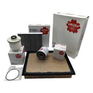 KIT FILTROS HILUX-SW4 2016-2026 AIRE ACEITE GAS OIL ANTIPOLEN CARBON ACTIVADO SAKURA