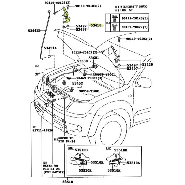 BISAGRA DE CAPOT HILUX-SW4 2005-2015 DERECHA VIGO TAIWAN - Imagen 2