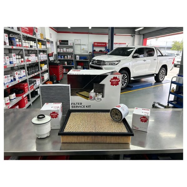 KIT FILTROS HILUX-SW4 2016-2026 AIRE ACEITE GAS OIL ANTIPOLEN CARBON ACTIVADO *KIT PREMIUM SAKURA* - Imagen 3