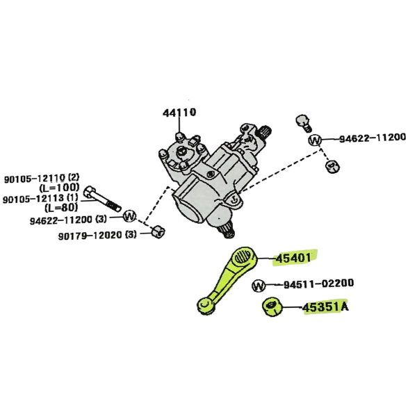 BRAZO PITMAN HILUX 2001-2004  4X2 - 4X4  3.0/5L Toyako - Imagen 4