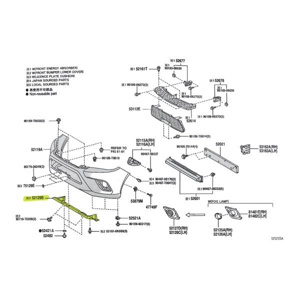 MOLDURA INFERIOR DE PARAGOLPE DELANTERO HILUX 2016-2022 REVO - Imagen 4