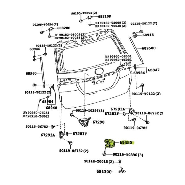 CERRADURA DE PORTON ELECTRICA SW4 2016-2026 *VER CON CHASIS* SPT - Imagen 5
