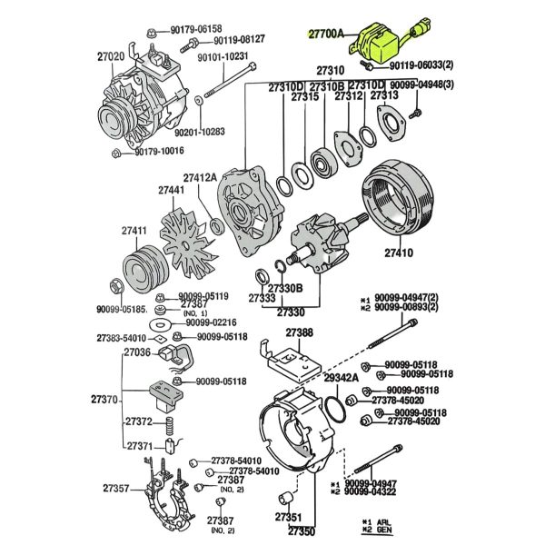 REGULADOR DE VOLTAJE TOYOTA HILUX 1994-2001 MOTOR 2L-3L  JAPON - Imagen 7